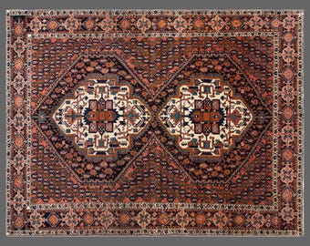 Handmade Vintage Turkish Oushak Rug 146x200 cm | Wool on Wool Area Rug 4.8x6.6 ft | Boho Antique Oriental Decorative Rug, Washed & Ready