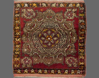 Majesty of Anatolia, Vintage Turkish Rug, 3 x 3 ft Rug, Vintage Rug