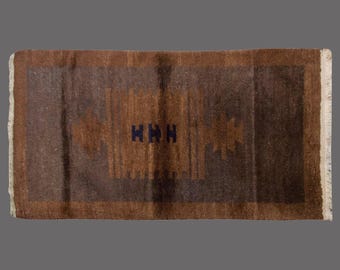 4x7 Moroccan Beni Ourain Rug,Vintage Handmade Wool Tulu Flokati Rug