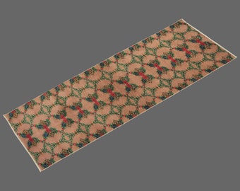 2.5 X 8.10 ft Vintage Rug Runner,Floor Oushak Rug,Hallway Turkish Rug Runner,Oushak Rugs,long runner, narrow long runner,Oushak Long Runner