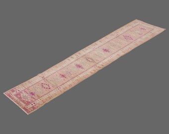 2.10 X 13.5 Floor Turkish Runner,Oushak Rug Runner,Vintage Runner Rug,Oushak Rug Runner,Handmade Rug,Floor rug runner,Home Decor Rug Runner