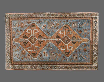Turkish Rug", Vintage Rug, Area Ru 2'4 x 4 feet, Oushak Rug, Antique Rug, Oriental Rug, Handmade Rug, Decorative Rug, Muted Rug, Old Rug
