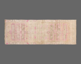 4'3 X 12 feet distressed rug runner,Oushak runner rug,oushak runner vintage,hallway long runner,floor home decor rug Runner,Turkish Runner