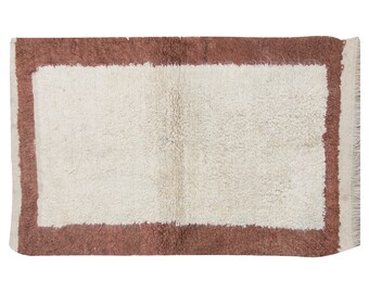 3x4 Turkish Handmade Wool Shaggy Rug,Bohemian Beni Ourain Rug,Flokati Rug