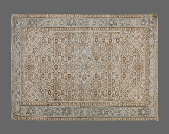 Turkish Rug, Vintage Rug, 4'8 x 6'8 feet, Oushak Rug, Antique Rug, Oriental Rug, Handmade Rug, Decorative Rug, Muted Rug, Old Rug,Area Rug