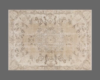 6'9 x 10 rug, 7 x 10 rug, Oushak Rug", Area Rug, Turkish Rug, Vintage Rug, 7 x 10 feet, Antique Rug, Oriental Rug, Handmade Rug