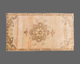 Turkish Rug,Decorative" Rug,Wonderful Turkish Rugs on Sale!FREE SHIPPING! Vintage Rug,Oushak Rug,Rug,Chic Rug,7'5" x 15'1" feet 225 x 460 cm