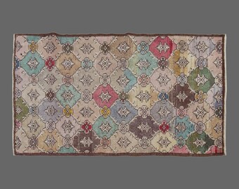 Area Rug, "Turkish Rug, Vintage Rug, 3'3 x 6'1 feet, Oushak Rug, Antique Rug, Oriental Rug, Handmade Rug, Decorative Rug, Large Rug, Old Rug