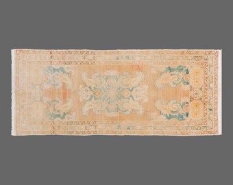 Turkish Rug, Area" Rug, Vintage Rug, 4'7 x 11'3 feet, Anatolian Rug, Antique Rug, Oriental Rug, Handmade Rug, Decorative Rug, Muted Rug