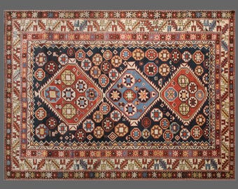 Antique Turkish Oushak Rug 127x180 cm (4.2x5.9 ft) – Handmade Wool Carpet, Vintage Oriental Area Rug, Muted Bohemian Decorative Rug, 60+ YO