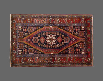 Large Rug, Area Rug, Turkish Rug, Vintage Rug, 4'5 x 6'9 feet, Antique Rug, Oriental Rug, Handmade Rug, Decorative Rug, Oushak Rug,Old Rug