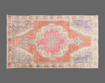 Large Rug, Area Rug, Turkish Rug, Vintage Rug, 4'2 x 7 feet, Antique Rug, Oriental Rug, Handmade Rug, Decorative Rug, Oushak Rug,Old Rug