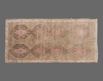 Vintage Turkish Hallway Rug: 5x12 Handwoven Wool Runner