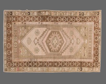 Large Rug", Antique Rug, Old Carpet, 70 years old Antique Carpet,Area Rug,Turkish Rug,Vintage Rug, 4'5 x 7'8 ft, Handmade Rug,Oushak Rug
