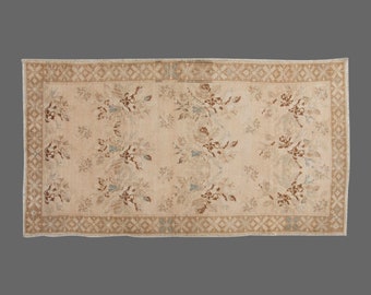 Turkish Rug, Area" Rug, Vintage Rug, 4'2 x 8 feet, Anatolian Rug, Antique Rug, Oriental Rug, Handmade Rug, Decorative Rug, Muted Rug