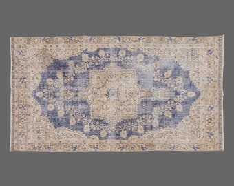 Turkish Rug, Vintage Rug, 4'7 x 8'6 feet, Oushak Rug, Antique Rug, Oriental Rug, Handmade Rug, Decorative Rug, Muted Rug, Old Rug,Area Rug