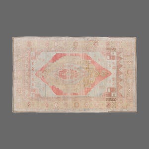 Blush Mirage of Konya, Vintage Turkish Rug, 5 x 7 ft, Vintage Rug