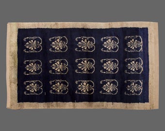 4x7 Turkish Handmade Wool Shaggy Rug,Bohemian Beni Ourain Rug,Flokati Rug