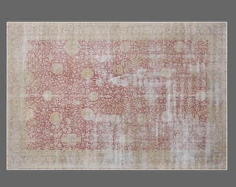 Vintage Turkish Oushak Rug 208x315 cm (6.8x10.3 ft) | Large Area Rug | 60+ Year Old