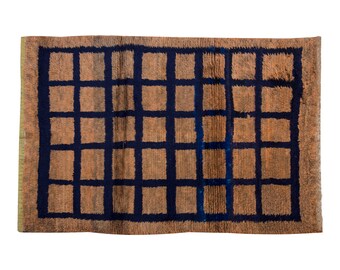 4x6 Turkish Handmade Wool Shaggy Rug,Bohemian Beni Ourain Rug,Flokati Rug