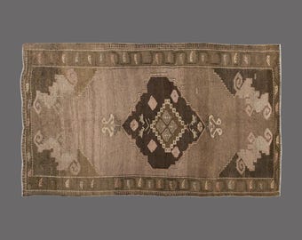 Taupe Twilight of Kars, Vintage Turkish Rug, 6 x 11 ft, Vintage Rug