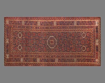 Antique Besir Wool Rug – 100+ Year Old Handwoven Oriental Carpet