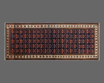 Vintage 60+ Year Old Turkish Oushak Runner Rug | 115x270 cm (3.8x8.9 ft)