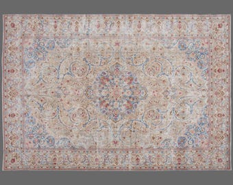 Vintage Turkish Rug, 8x13 Rug,  Area Rug, Handwoven Wool Carpet, Oversized Area Rug, Large Rug, 8x13 Carpet