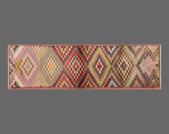 Runner Rug, Antique Rug, 2'3 x 8'7 feet, Oushak Rug, Vintage Rug, Turkish Rug, Hallway Rug, Floor Rug, Kitchen Rug, Wool Rug, Old Rug