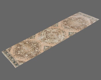 2.8 X 12.10 Floor Turkish Runner,Oushak Rug Runner,Vintage Runner Rug,Oushak Rug Runner,Handmade Rug,Floor rug runner,Home Decor Rug Runner
