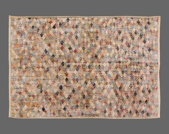 Turkish Rug, Vintage Rug, 5'2 x 7'3 feet, Oushak Rug, Antique Rug, Oriental Rug, Handmade Rug, Decorative Rug, Muted Rug, Old Rug,Area Rug