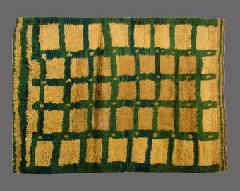 5x6 Moroccan Beni Ourain Rug,Vintage Handmade Wool Tulu Flokati Rug