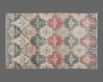 Turkish Rug,Decorative" Rug,Wonderful Turkish Rugs on Sale! FREE SHIPPING! Vintage Rug,Oushak Rug,Rug,Chic Rug,4'5" x 7" feet 135 x 215 cm