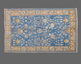 Turkish Rug, Vintage Rug, 4'3 x 7'3 feet, Oushak Rug, Antique Rug, Oriental Rug, Handmade Rug, Decorative Rug, Old Rug,Area Rug