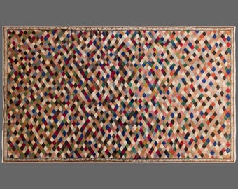 Vintage Turkish Oushak Rug, 4'4" x 7'7" / 132 x 230 cm, 60+Years Old, Handmade Wool Area Rug, Decorative & Chic Anatolian Rug, Free Shipping