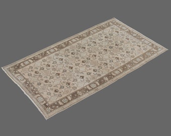 Turkish Rug, Vintage Rug, 5 x 10 feet, Oushak Rug, Antique Rug, Oriental Rug, Handmade Rug, Decorative Rug, Muted Rug, Old Rug,Area Rug