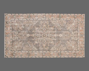 Twilight of Anatolia, Vintage Turkish Rug, 4 x 7 ft Rug, Vintage Rug