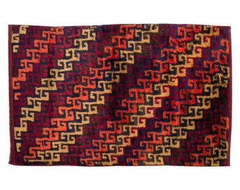 5x8 Moroccan Wool Beni Ourain Rug,Vintage Bohemian Flokati Rug