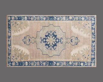 Mist of Anatolia, Vintage Turkish Rug, 4 x 7 ft Rug, Vintage Rug