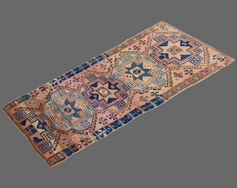 4x9 Turkish Vintage Rug, 4x9 Rug, Hallway Rug, Handwoven Wool Runner, Hallway Area Carpet, 4x9 Carpet