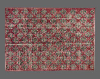 Area Rug, "Turkish Rug, Vintage Rug, 6'6 x 10 feet, Oushak Rug, Antique Rug, Oriental Rug, Handmade Rug, Decorative Rug, Large Rug, Old Rug