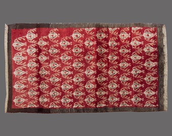 4x6 Moroccan Wool Beni Ourain Rug,Vintage Bohemian Flokati Rug