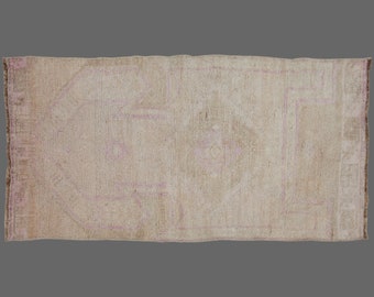 Area Rug, "Turkish Rug, Vintage Rug, 2.4 x 4.9 feet, Oushak Rug, Antique Rug, Oriental Rug, Handmade Rug, Decorative Rug, Muted Rug, Old Rug