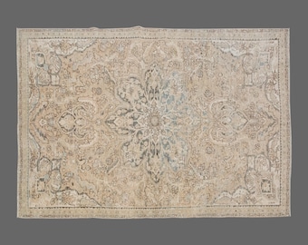 Area Rug, "Turkish Rug, Vintage Rug, 7'2 x 11 feet, Oushak Rug, Antique Rug, Oriental Rug, Handmade Rug, Decorative Rug, Large Rug, Old Rug