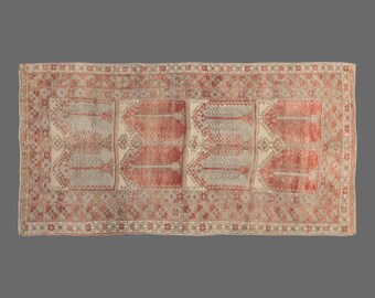 Vintage Turkish Konya Rug: 5x12 ft, Wool Anatolian Decor