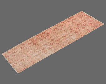 Blush Breeze of Oushak, Vintage Turkish Rug, 2 x 8 ft Rug, Vintage Runner
