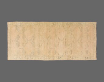 3’7 X 8'6 Floor" Turkish Runner,Oushak Rug Runner,Vintage Runner Rug,Oushak Rug Runner,Handmade Rug,Floor rug runner,Home Decor Rug Runner
