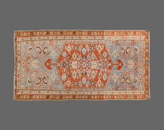 Area Rug", Turkish Rug, Vintage Rug,3'3 x 6'2 feet, Oushak Rug, Antique Rug, Large Rug, Handmade Rug, Decorative Rug, Trend Rug, Old Rug