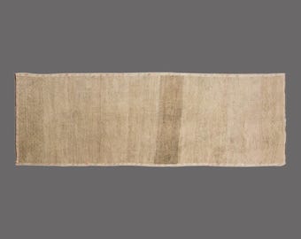 Vintage Turkish Runner Rug: 4x15 Handwoven Wool Hallway Carpet