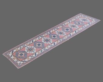 3 x 13 feet distressed rug runner,Oushak runner rug,oushak runner vintage,hallway long runner,floor home decor rug Runner,Turkish Runner